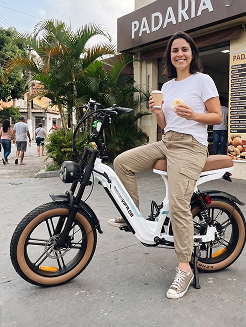 City connection with electric bicycle