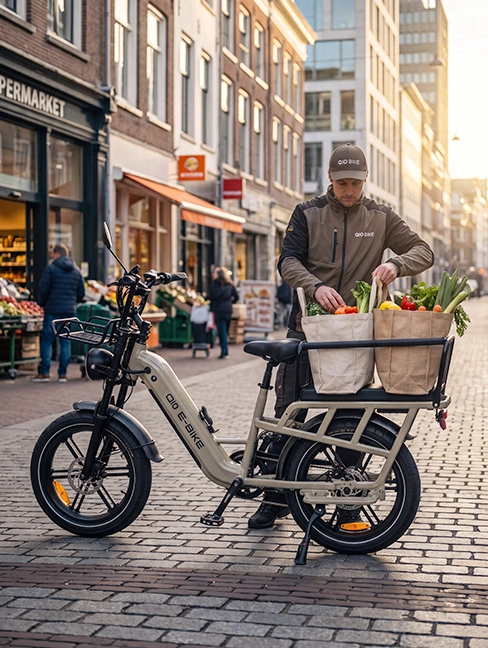 Urban utility with electric bicycle