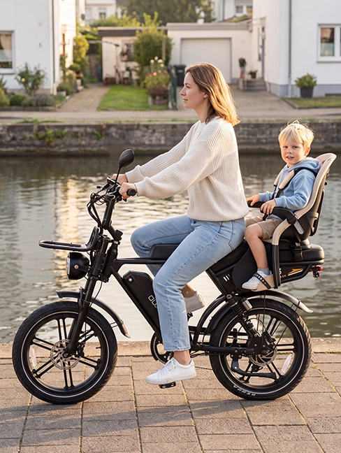 Coastal commute with electric bicycle